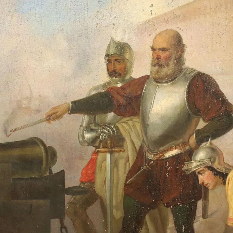 Outlet Pamono Giovanni Boni, Oil on Canvas