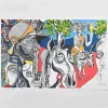 Pamono Giovanni De Simone, Surreal Composition, Original Lithograph, 1977> Surrealist