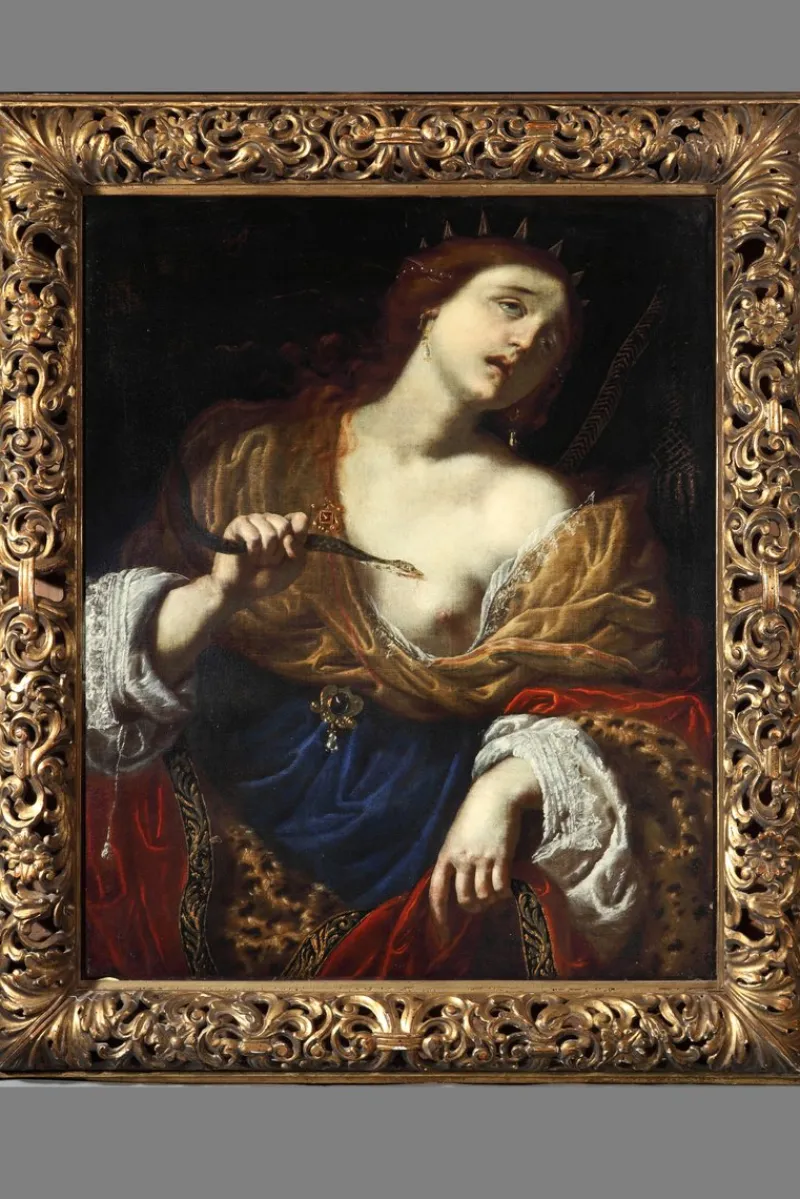 Pamono Giovanni Domenico Ferrucci, The Death of Cleopatra, Oil on Canvas, 17th Century, Framed