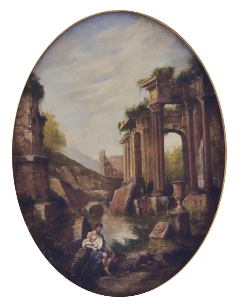 Pamono Giovanni Faliero, Italian School Landscape, 2005, Oil on Canvas, Framed> Old Masters