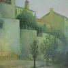 Pamono Giovanni Gromo, Landscape, Oil on Canvas on Wood, 1980s> Contemporary|Painting