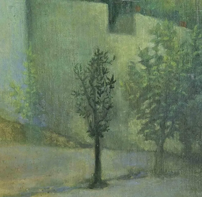 Pamono Giovanni Gromo, Landscape, Oil on Canvas on Wood, 1980s> Contemporary|Painting