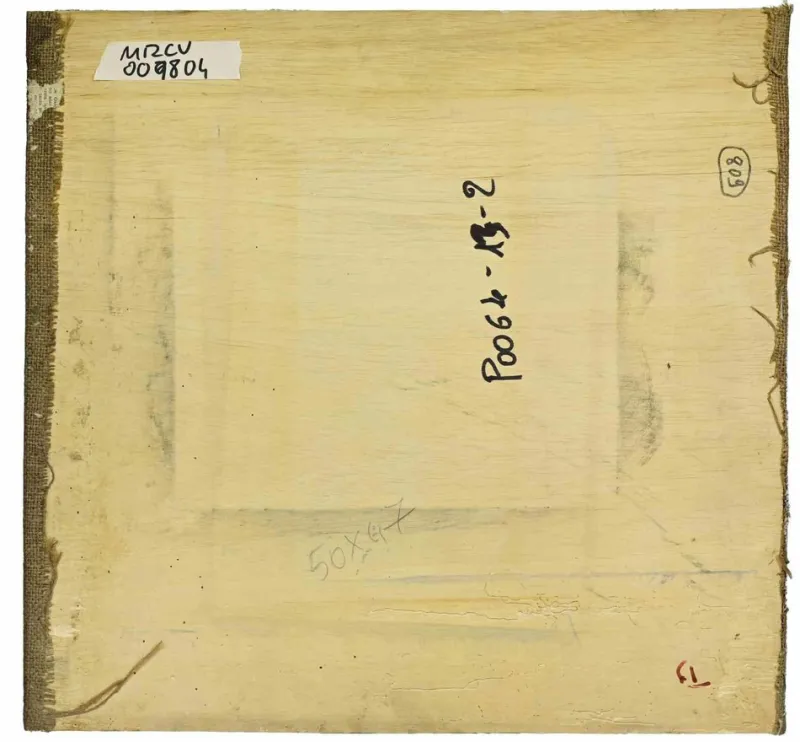Pamono Giovanni Gromo, Room, Oil on Canvas on Wood, 1980s> Painting