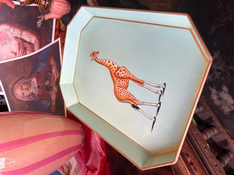 Pamono Giraffe Rectangular Tray by Les Ottomans> Tabletop|Trays