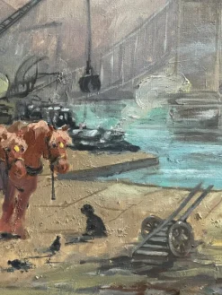 Discount Pamono Giulio Falzoni, Tower Bridge, 20th Century, Oil on Canvas