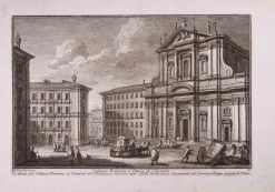 Hot Pamono Giuseppe Vasi, Collegio Romano, Etching, Late 18th-Century