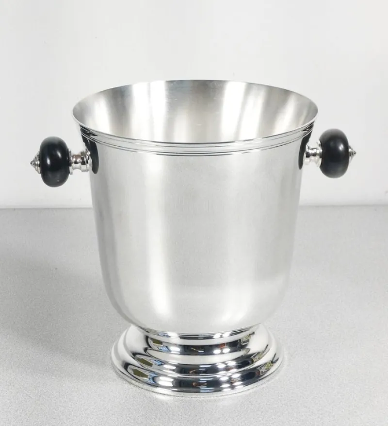 Pamono Glacette in Silver Metal from Christofle> Ice Buckets & Wine Coolers