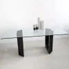 Clearance Pamono Glass & Black Marble Dining Table by Carlo Scarpa for Cattelan, 1970s