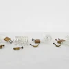 Pamono Glass and Brass Wall-Mounted Coat Rack from Ercole Barovier, Italy, 1920s, Set of 8> Racks, Hooks & Valets