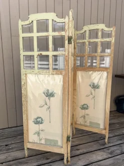 New Pamono Glass and Fabric Screen, 1920s
