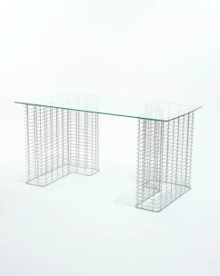Online Pamono Glass and Metal Wire Desk by Terence Conran for Habitat, 1980s