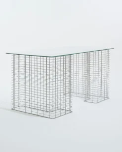 Online Pamono Glass and Metal Wire Desk by Terence Conran for Habitat, 1980s