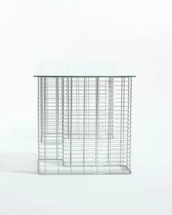 Online Pamono Glass and Metal Wire Desk by Terence Conran for Habitat, 1980s