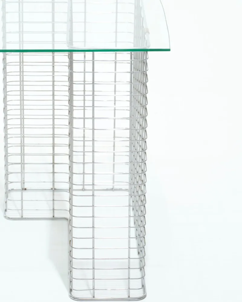 Online Pamono Glass and Metal Wire Desk by Terence Conran for Habitat, 1980s