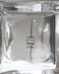 Pamono Glass and Pewter Carafe from Les Étains du Manoir, 1960s><noscript><img width=