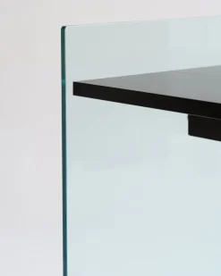 Hot Pamono Glass and Wood Desk from Artelano, 1980s
