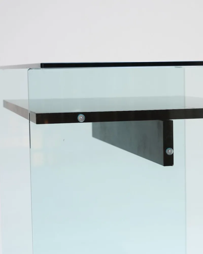 Hot Pamono Glass and Wood Desk from Artelano, 1980s
