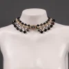 New Pamono Glass Bead Necklace with Colored Drops, France, 1960s