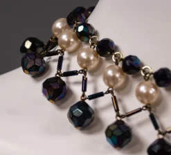 New Pamono Glass Bead Necklace with Colored Drops, France, 1960s