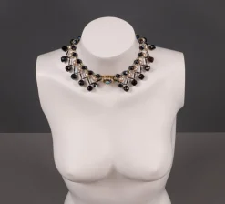 New Pamono Glass Bead Necklace with Colored Drops, France, 1960s