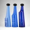 New Pamono Glass Bottles Set by Salvador Dalí for Rosso Antico, Italy, 1970s, Set of 3