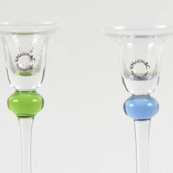 Pamono Glass Candleholders by V. Nason & Co., Set of 2><noscript><img width=