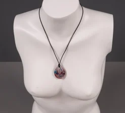 Pamono Glass Costume Jewelry Pendant, 1980s><noscript><img width=