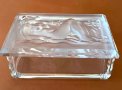 Pamono Glass Decorative Jewellery and Trinket Box by H.Hofmann> Trunks, Crates & Baskets