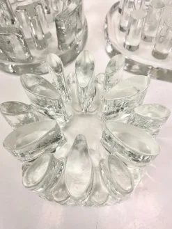Pamono Glass Food or Tea Warmers, Germany, 1970s, Set of 3> Dinnerware Accessories