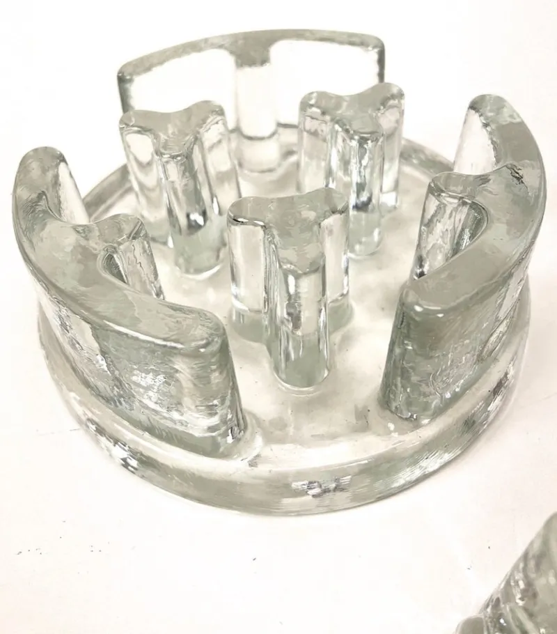 Pamono Glass Food or Tea Warmers, Germany, 1970s, Set of 3> Dinnerware Accessories