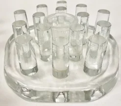 Pamono Glass Food or Tea Warmers, Germany, 1970s, Set of 3><noscript><img width=