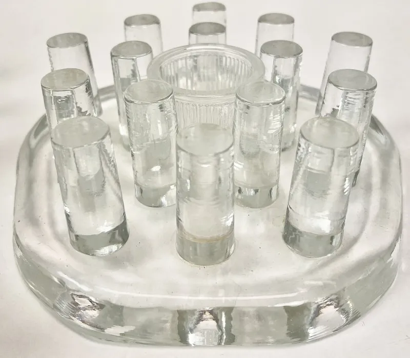 Pamono Glass Food or Tea Warmers, Germany, 1970s, Set of 3> Dinnerware Accessories