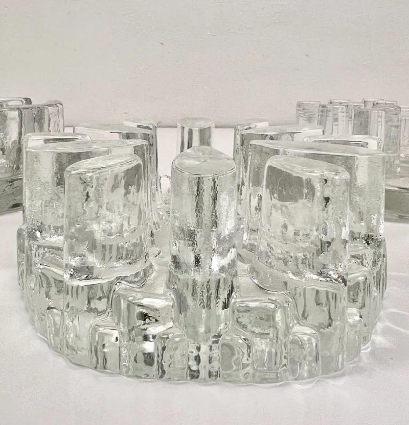 Pamono Glass Food or Tea Warmers, Germany, 1970s, Set of 3> Dinnerware Accessories