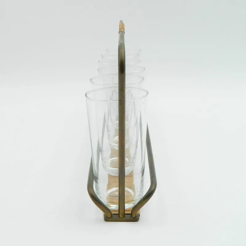 Discount Pamono Glass Holder in Glass by Carl Auböck, 1950s, Set of 7