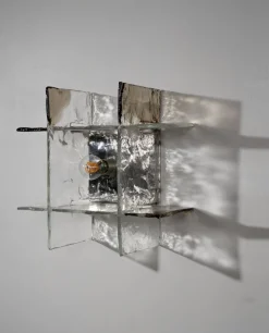 Pamono Glass Model Ice Wall Light by Carlo Nason for AV Mazzega, 1970><noscript><img width=