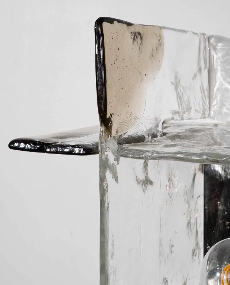 Pamono Glass Model Ice Wall Light by Carlo Nason for AV Mazzega, 1970> Wall Lights & Sconces