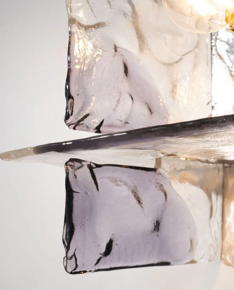 Pamono Glass Model Ice Wall Light by Carlo Nason for AV Mazzega, 1970