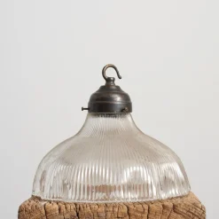 Pamono Glass Pendant Light from Holophane, 1940s> Ceiling Lights