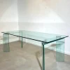 Clearance Pamono Glass Ray Dining Table from Fiam
