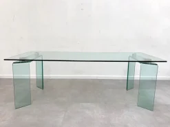 Clearance Pamono Glass Ray Dining Table from Fiam