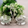 Hot Pamono Glass Salt and Pepper Shakers, Set of 2