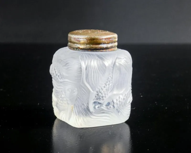 Pamono Glass Salt or Pepper Shaker in the style of Lalique> Salt & Pepper Shakers
