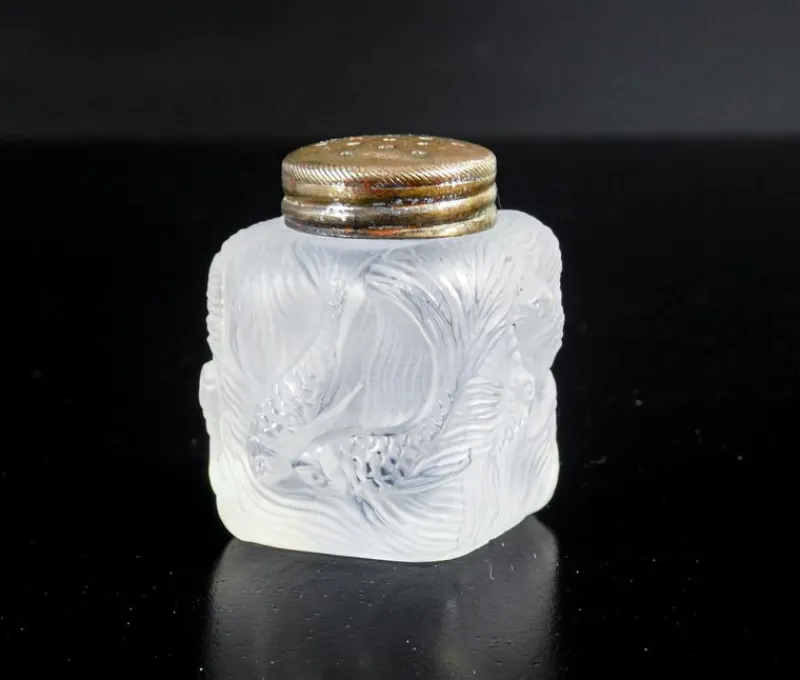 Pamono Glass Salt or Pepper Shaker in the style of Lalique> Salt & Pepper Shakers