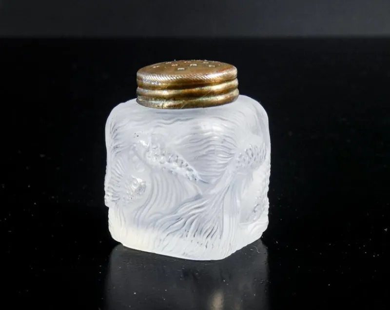Pamono Glass Salt or Pepper Shaker in the style of Lalique> Salt & Pepper Shakers