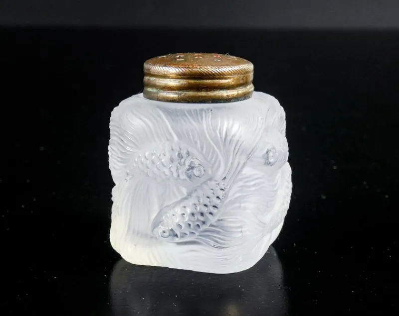 Pamono Glass Salt or Pepper Shaker in the style of Lalique> Salt & Pepper Shakers