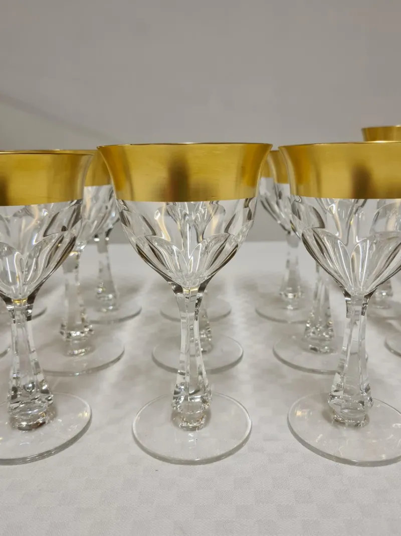 Pamono Glass Set in Crystal and Pure Gold by Barthmann, Set of 36> Glassware