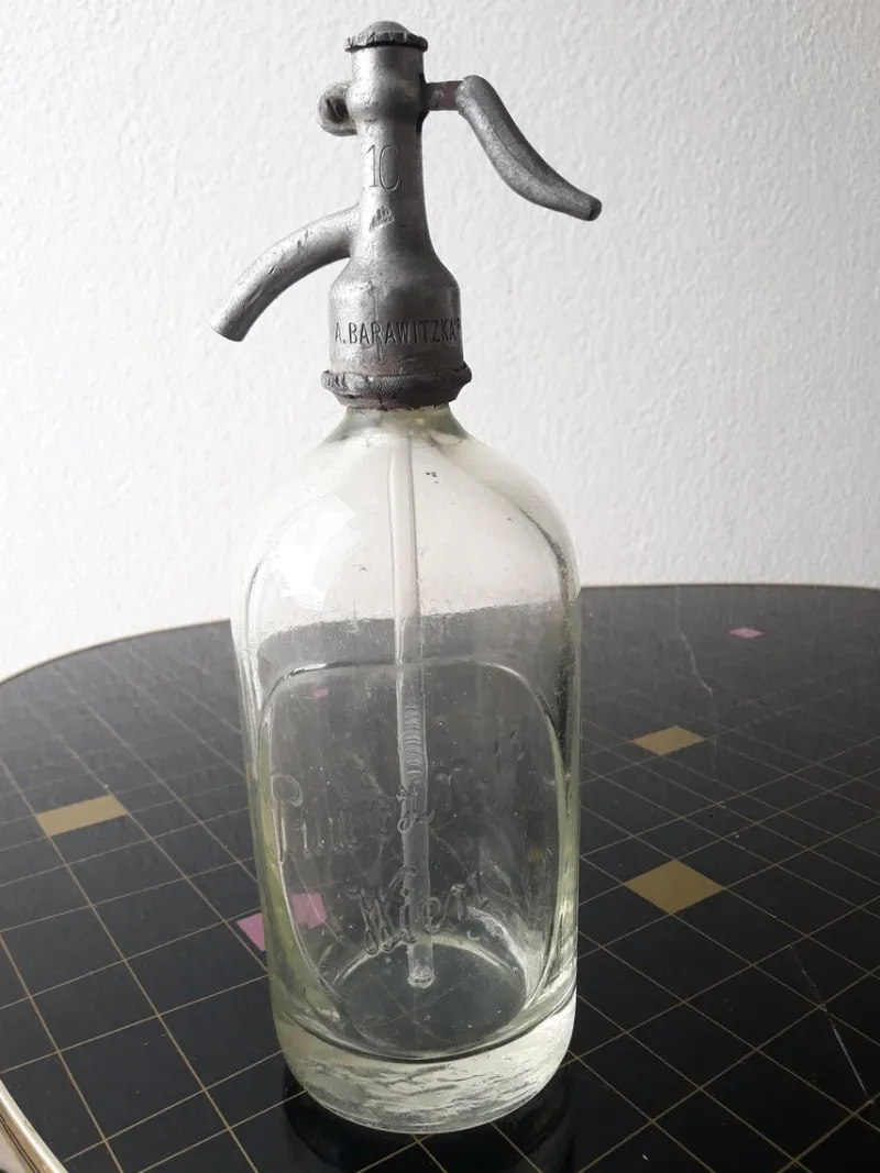 Pamono Glass Siphon Bottle, Vienna, Austria, 1920s> Bottles, Carafes & Jugs