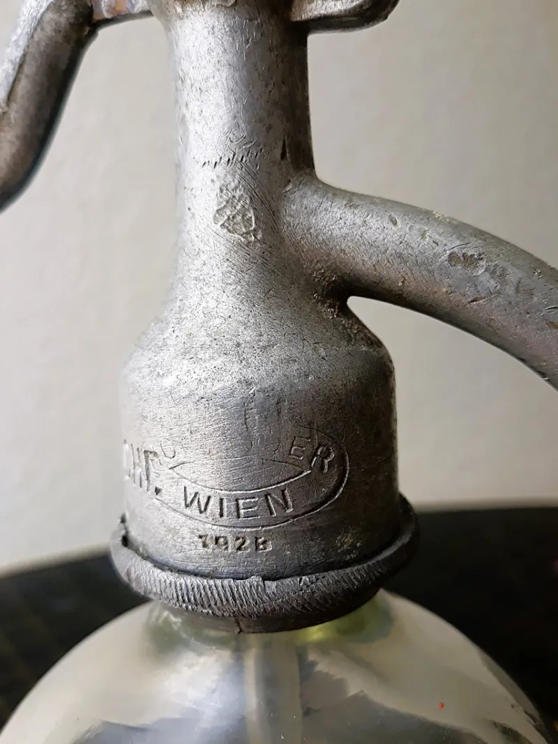 Pamono Glass Siphon Bottle, Vienna, Austria, 1920s> Bottles, Carafes & Jugs