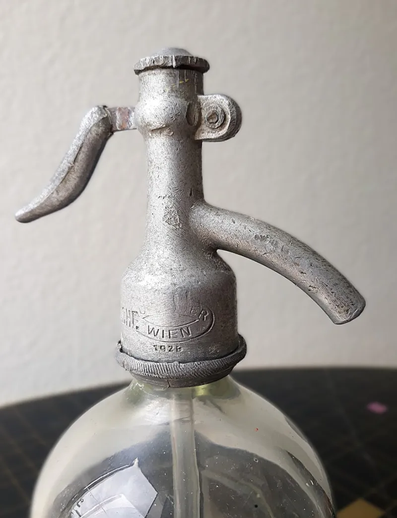 Pamono Glass Siphon Bottle, Vienna, Austria, 1920s> Bottles, Carafes & Jugs