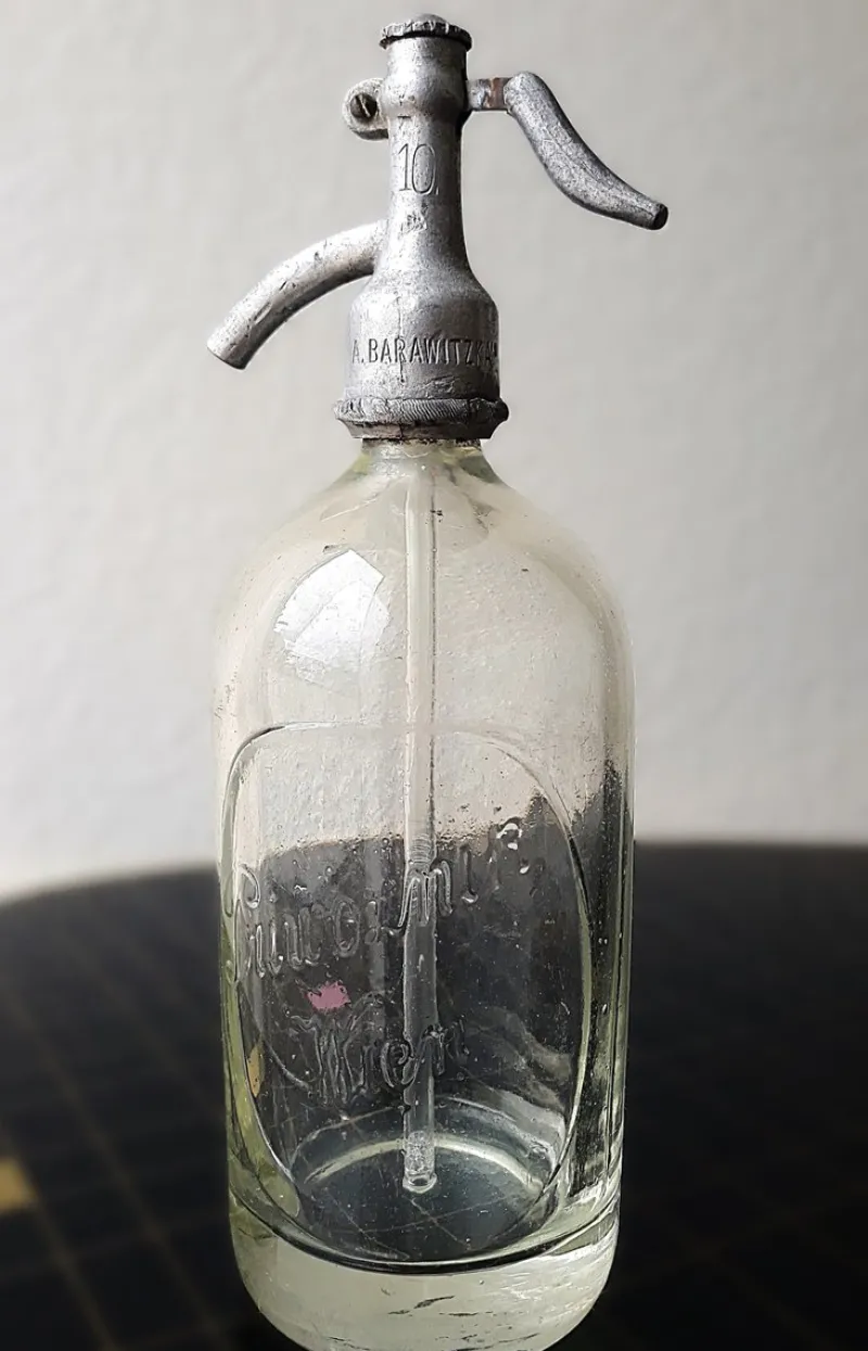 Pamono Glass Siphon Bottle, Vienna, Austria, 1920s> Bottles, Carafes & Jugs